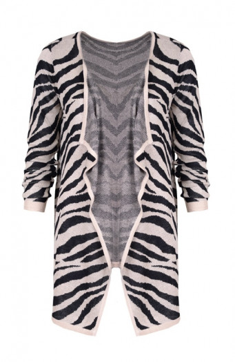 Zebra-Weste Beige