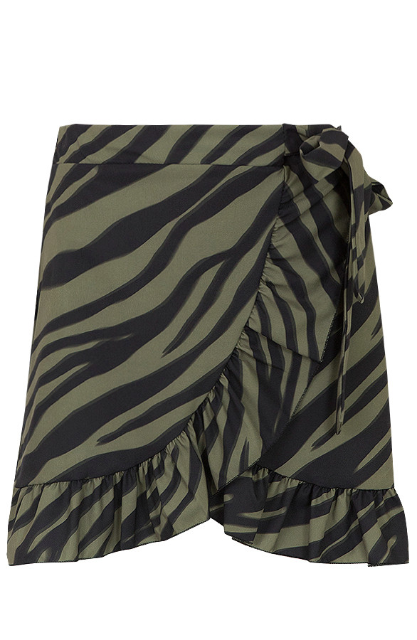 Zebra-Wikkel-Rok-Legergroen