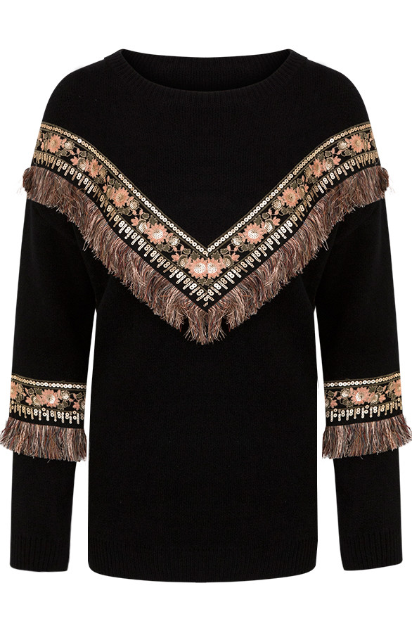 Trui-Boho-Zwart