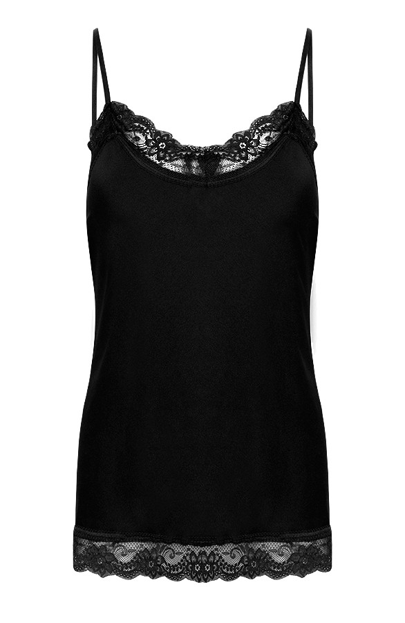 Lace-top-Zwart