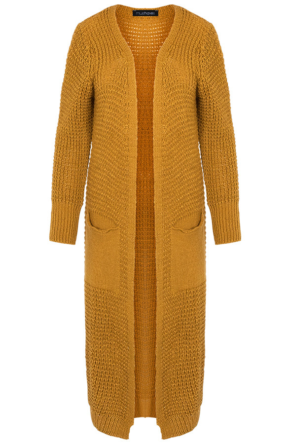 Overknee-Vest-Dames-Okergeel