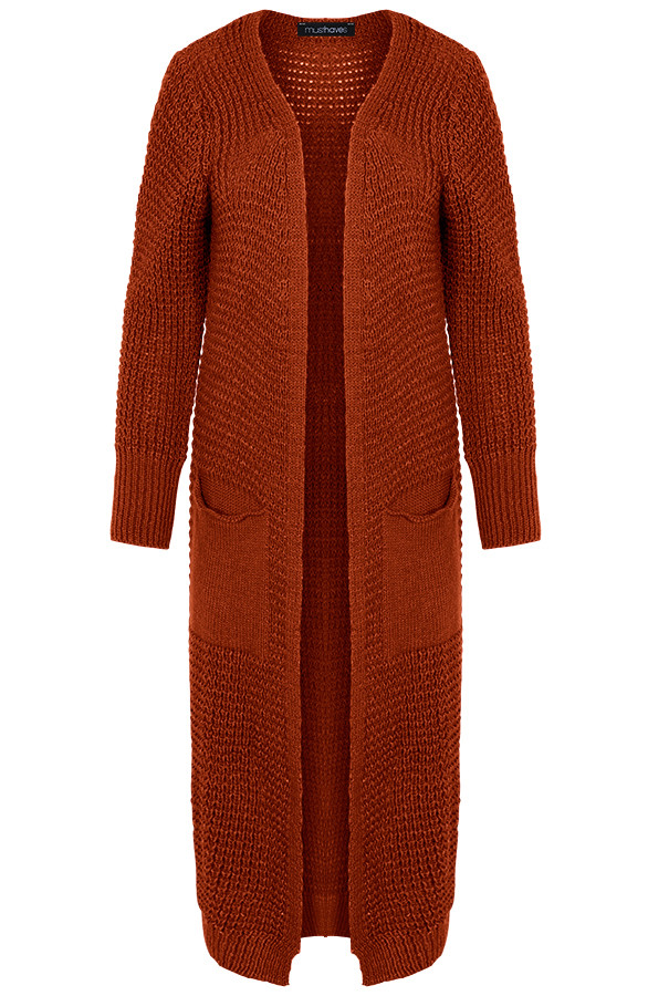 Overknee-Vest-Dames-Terracotta