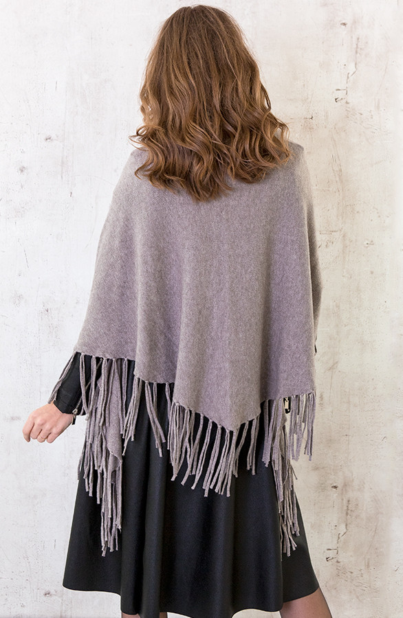 Poncho-Sjaal-Fringe-Taupe-3