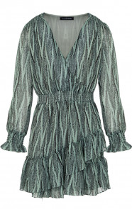 Zebra-Laagjes-Jurk-Turquoise