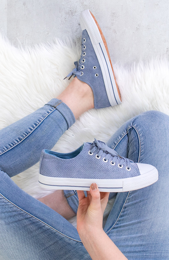 Suede-Sneakers-Jeansblauw