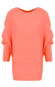 Oversized-Soft-Trui-Koraal-Oranje