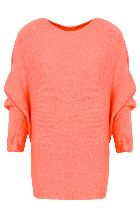 Oversized-Soft-Trui-Koraal-Oranje