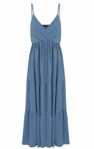 Midi-Jurk-Monaco-Jeansblauw