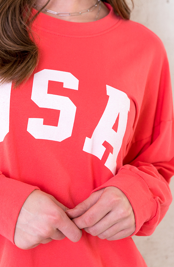 USA-Sweater-Dames-Koraal-Oranje-2