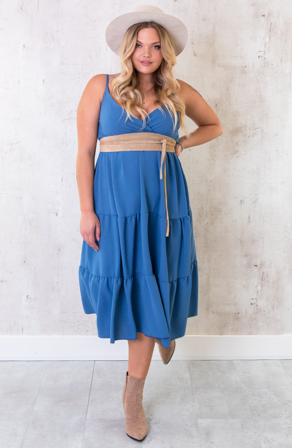 Midi-Jurk-Monaco-Jeansblauw-1-1