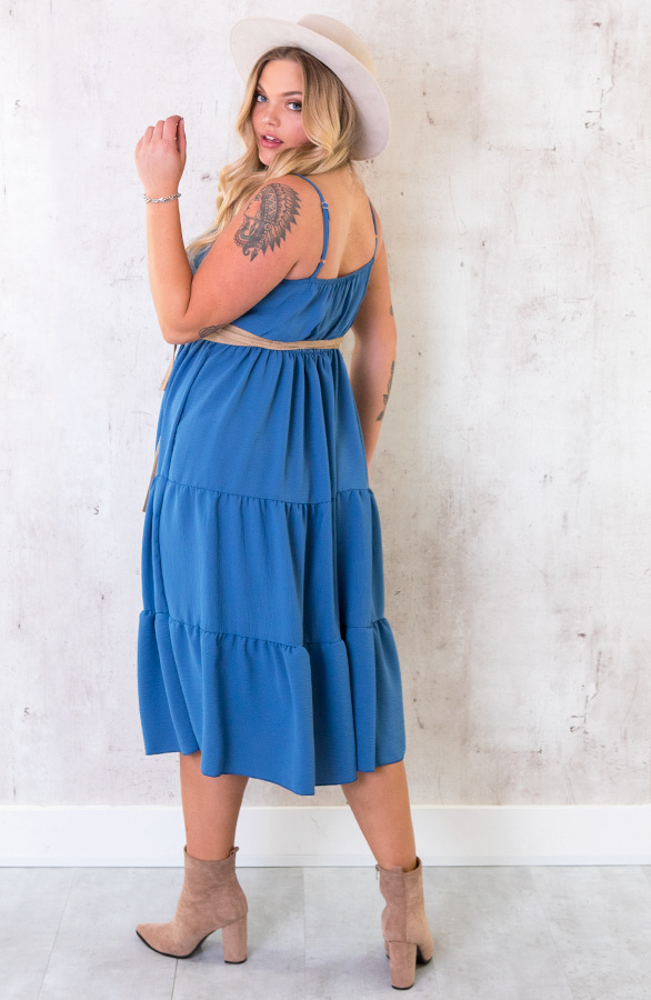 Midi-Jurk-Monaco-Jeansblauw-2-1