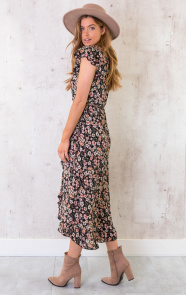 Bloemen-Jurk-Midi-Zwart-5