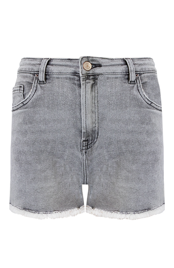 Denim-Short-Grey