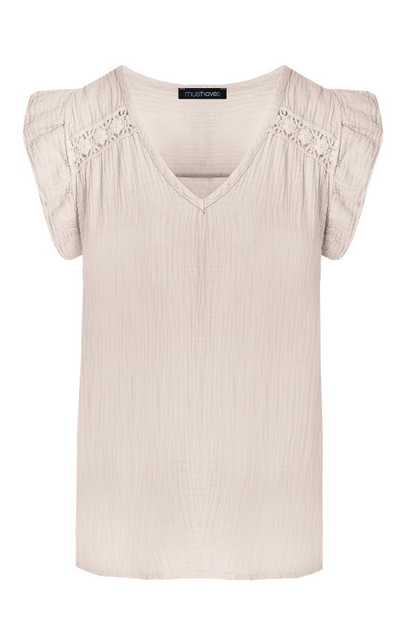 Katoenen-Ruches-Top-Beige