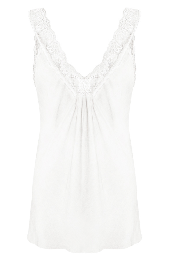 Luxury-Kanten-Top-ecru