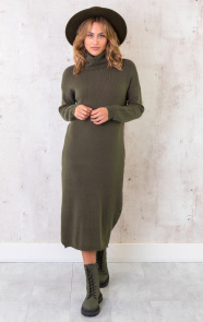 Lange-Gebreide-Col-Jurk-Army-3