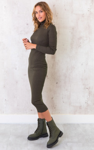 Ribstof-Jurk-Met-Col-Army-4