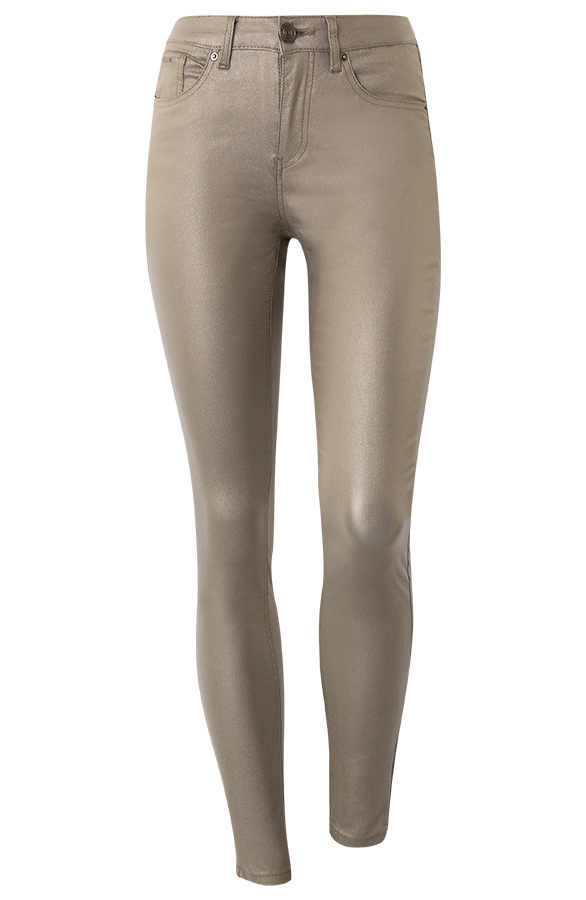 Coating-Jeans-Metallic-Gold