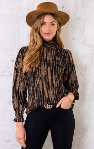 Col-Blouse-Print-Deluxe-Cognac