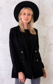 Oversized-Corduroy-Blazer-Zwart-2