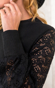 Long-Sleeve-Kanten-Top-Zwart-1