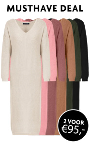 Musthave-Deal-Gebreide-Jurken-Met-V-hals1