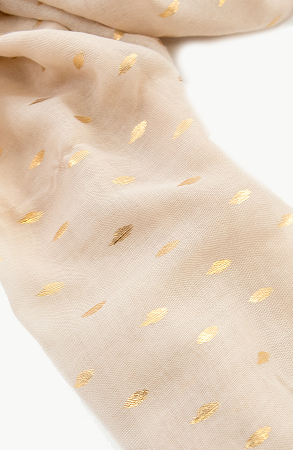 Sjaal-Met-Gouden-Leaves-Taupe-1