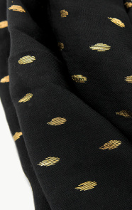 Sjaal-Met-Gouden-Leaves-Zwart