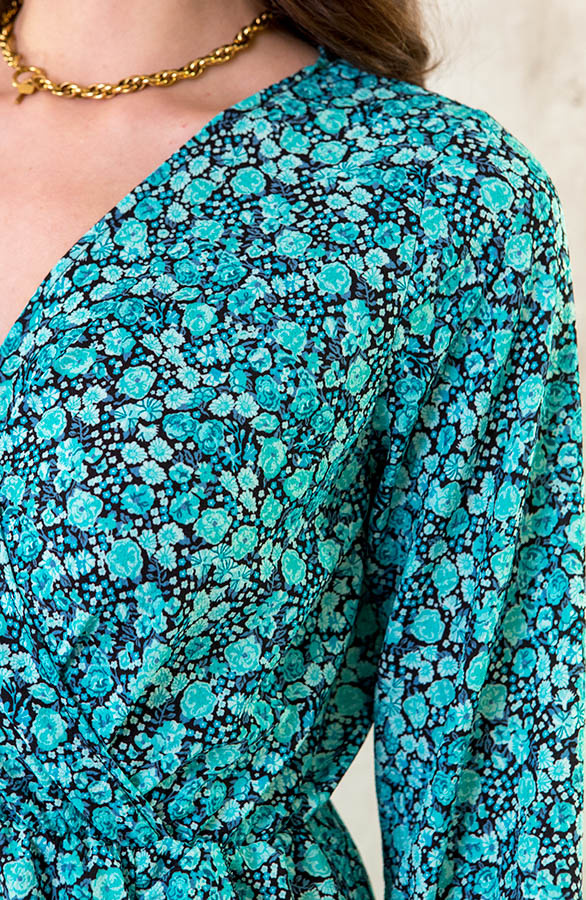 Flower-Overslag-Jurk-Mint-6