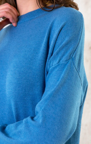 Sweater-Dress-Jeansblauw-5