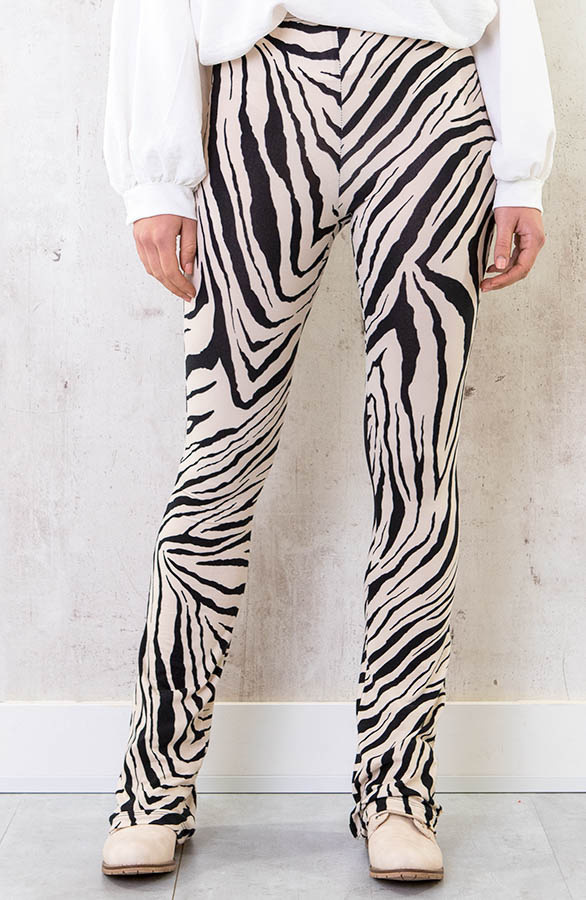 Flared-Broek-Zebraprint-Beige-1-1