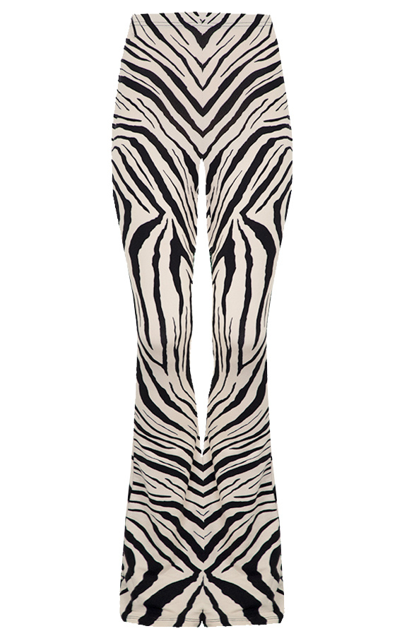 Flared-Broek-Zebraprint-Beige-1