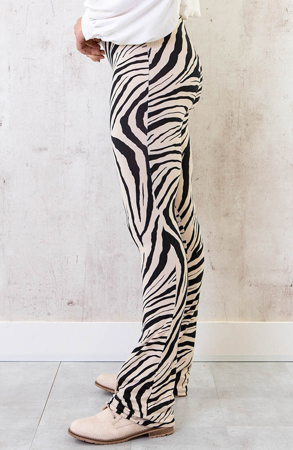 Flared-Broek-Zebraprint-Beige-2