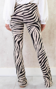 Flared-Broek-Zebraprint-Beige-3