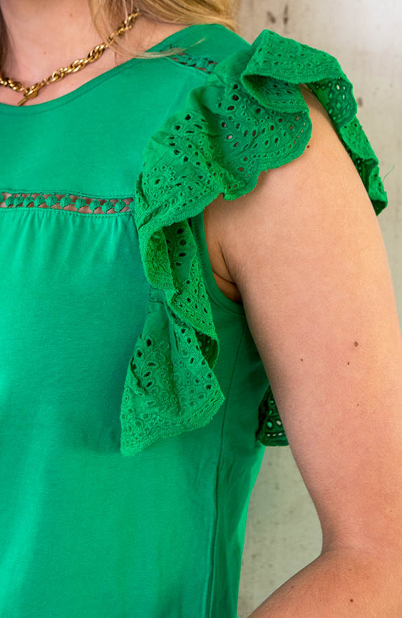 Ruffle-Sleeve-Top-Groen-1