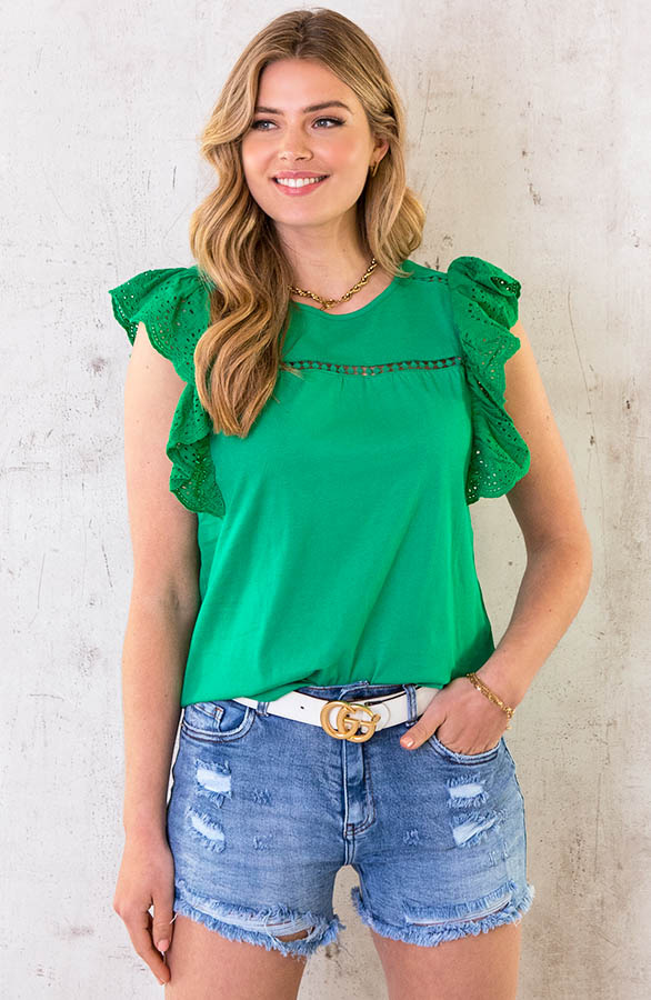 Ruffle-Sleeve-Top-Groen-4