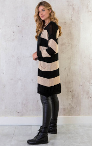 Lurex-Cardigan-Gestreept-Goud-Zwart-1