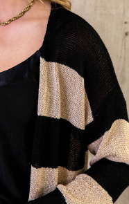 Lurex-Cardigan-Gestreept-Goud-Zwart-4