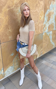 Lurex-Top-Goud