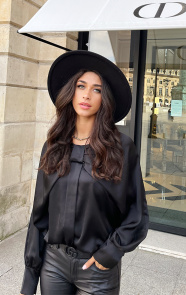 Zijden-Strik-Blouse-Zwart-7