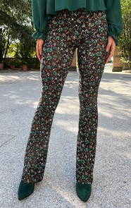 Flared-Broek-Wild-Flower-Smaragd-3