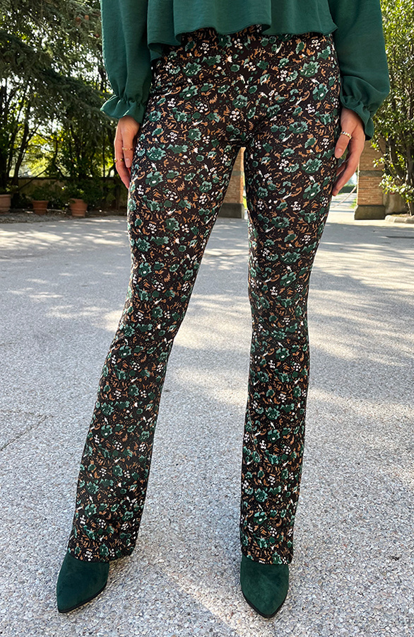 Flared-Broek-Wild-Flower-Smaragd-3