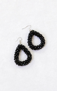 Oval-Black-Oorbellen