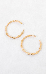 Schakel-Hoops-Oorbellen-Goud
