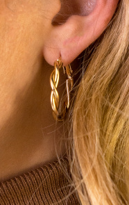 Twisted-Hoops-Oorbellen-Goud-1