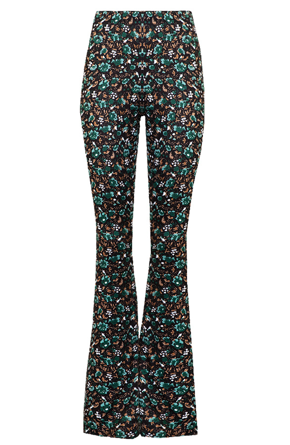 Flared-Broek-Wild-Flower-Smaragd