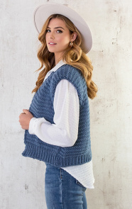 Gebreid-Gilet-Jeansblauw-5