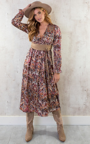 Midi-Knopen-Print-Jurk-3