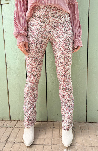 Flared-Broek-Bloemen-Creme-Roze-1