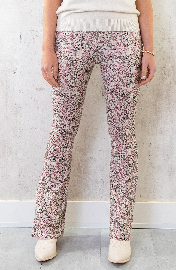 Flared-Broek-Bloemen-Creme-Roze-3
